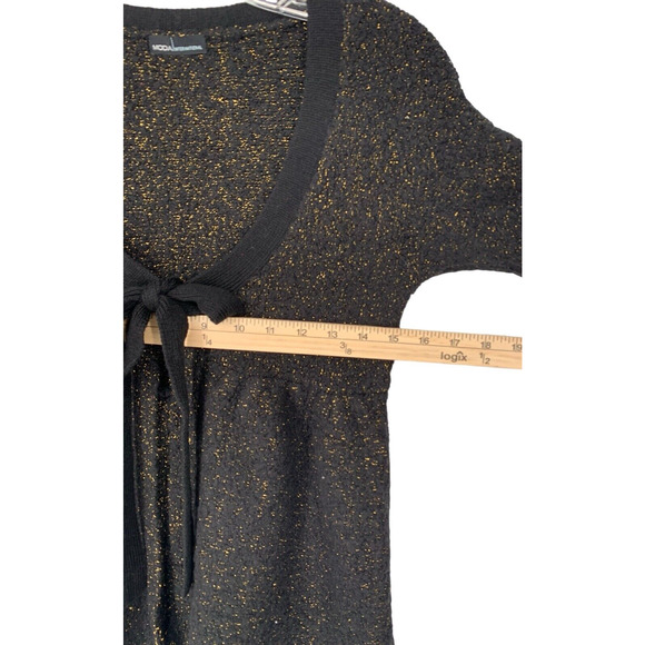 Victorias Secret Baby Doll Sweater Cardigan Bow Mettalic Boucle Knit Small - Picture 7 of 8